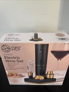RBT Electric Wine Set - Black & Gold